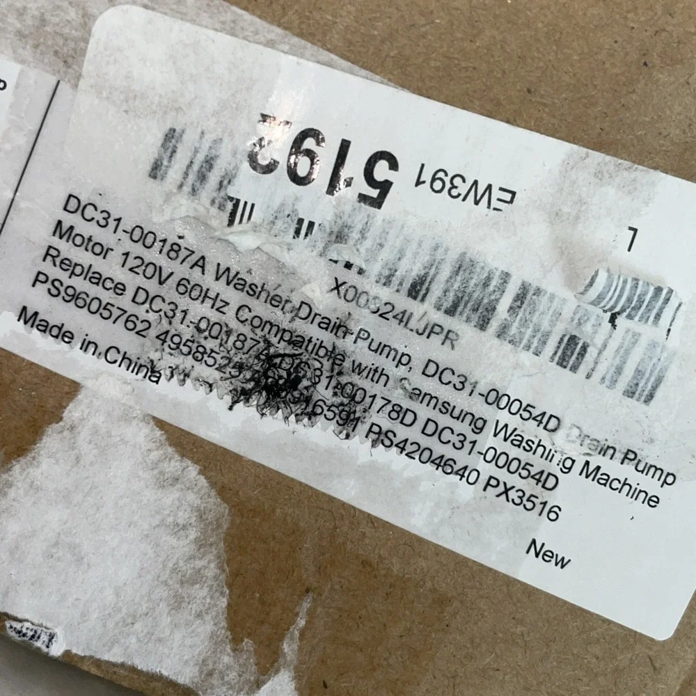 Washer Drain Pump DC31-00187A Compatible with Samsung Washing Machine‎ 120V